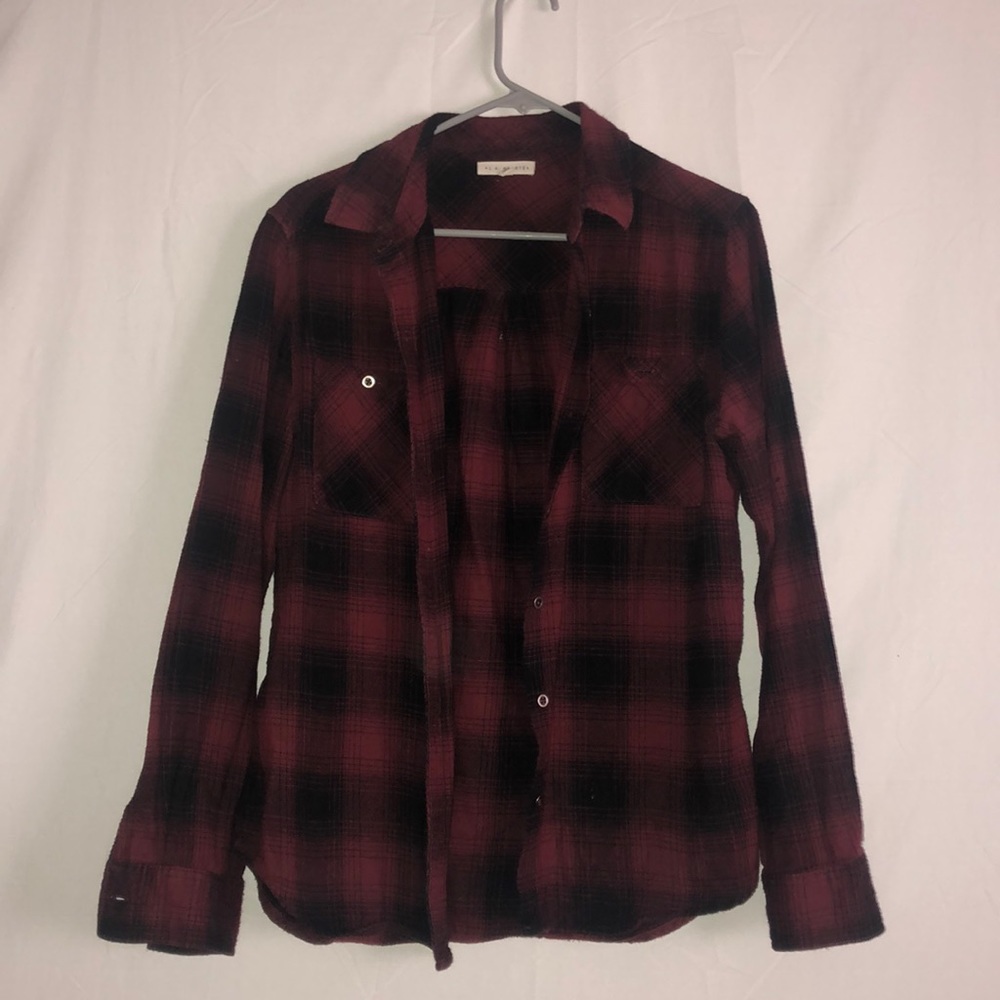 LA Hearts Maroon and Black Flannel